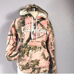 Cabela’s pink camouflage ZONZ hoodie sweatshirt small
